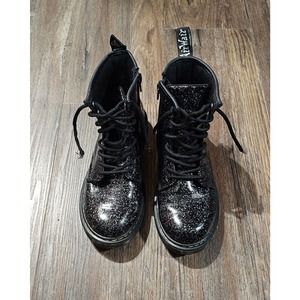 Doc Martens 1460 Cosmic Glitter Black Boots Sparkles Girls Size 5